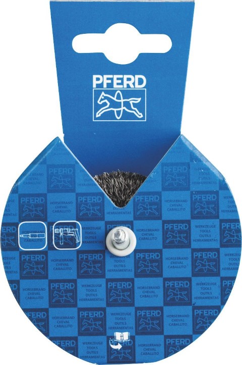 PFERD MOUNTED WHEEL BRUSH CRIMPED STEEL 50X15X6MM RBU 0.20 SG POS